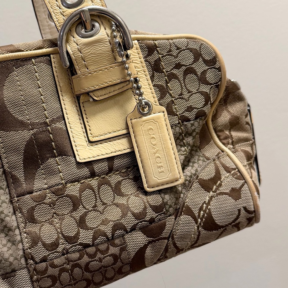 Coach Vintage Monogram Patchwork Boston Signature… - image 2